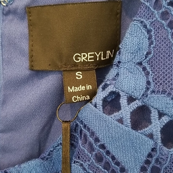 💕GREYLIN💕 Yunis Grommet Lace Fit-And-Flare Dress - Picture 16 of 16